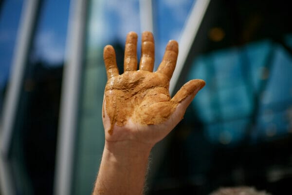 BHP have mud on their hands protest