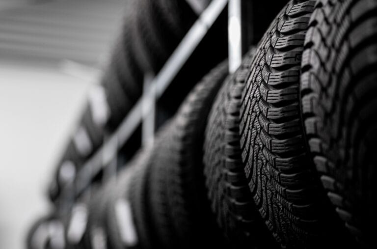A row of Tires